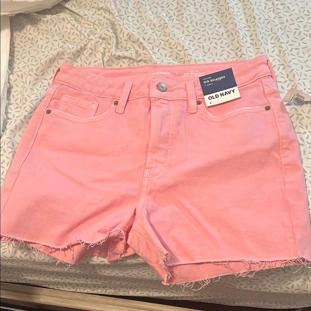 Old Navy Bright Pink Jean Shorts